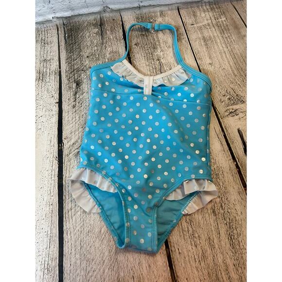 BABY BUNS SWIM WEAR Girl’s Retro Polka Dot Swimsuit / Size: 24 Months - Picture 2 of 5
